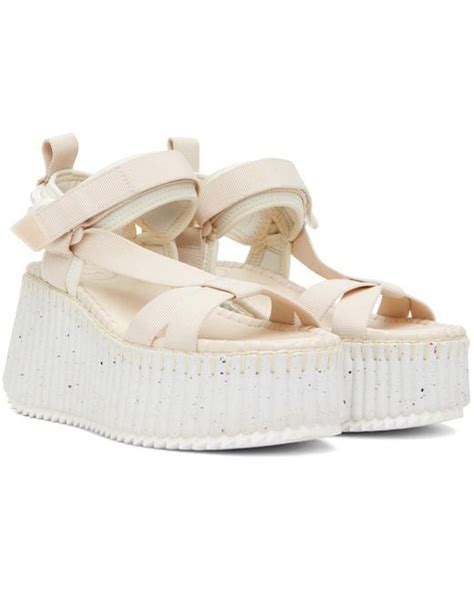 chloe sandals beige|chloe nama sandals.